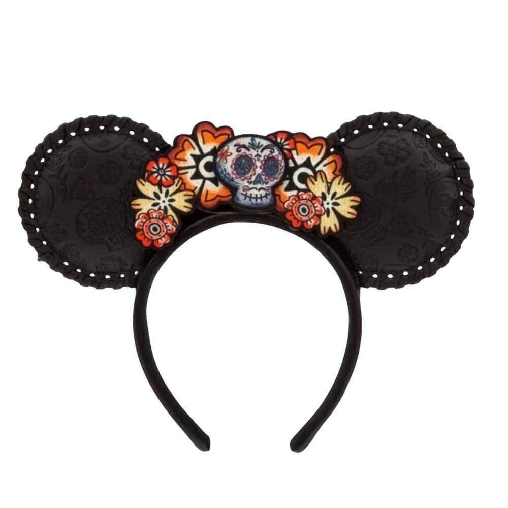 Disney Parks Pixar Coco Floral Skull Ear Headband for Adults New With Tag